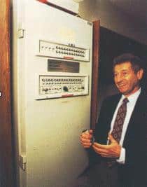 Leonard Kleinrock with first Interface Message Processor (IMP)
